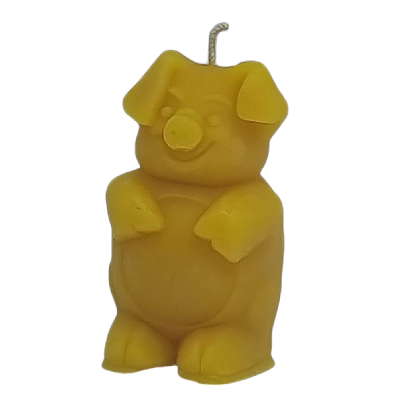 1 Motiv Kerze "Glücksschwein" aus echtem Bienenwachs ca. 8cm