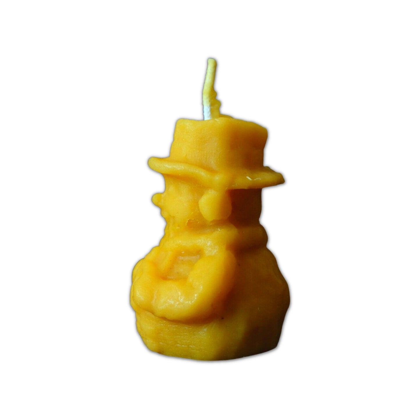 Motiv Kerze Schneemann aus echtem Bienenwachs