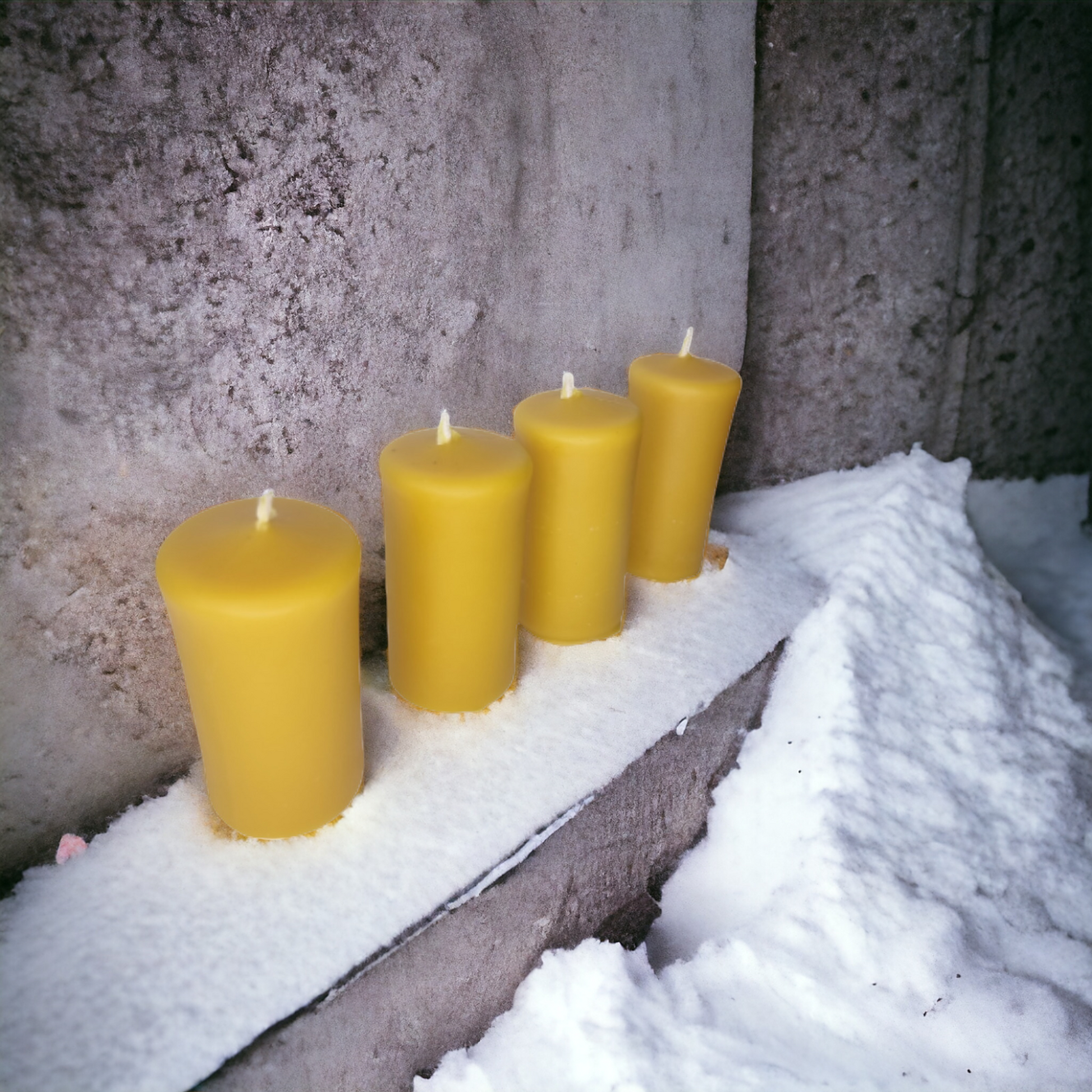 Adventskranzkezren aus Bienenwachs