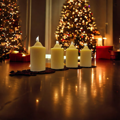 Adventskranzkerzen aus Bienenwachs