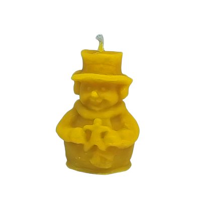 Motiv Kerze Schneemann aus echtem Bienenwachs