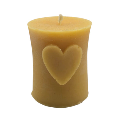 Bienenwachs Herzkerze (Handgefertigt) | 100% Reines Bienenwachs