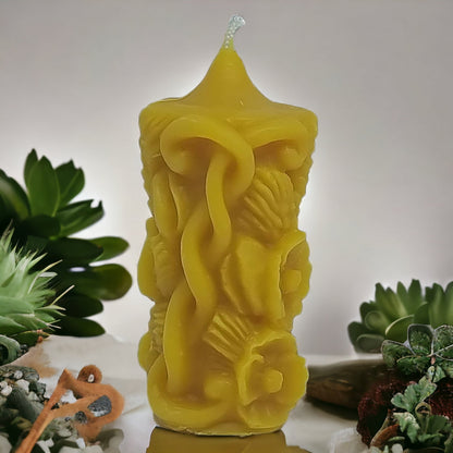 Erntedankkerze aus Bienenwachs