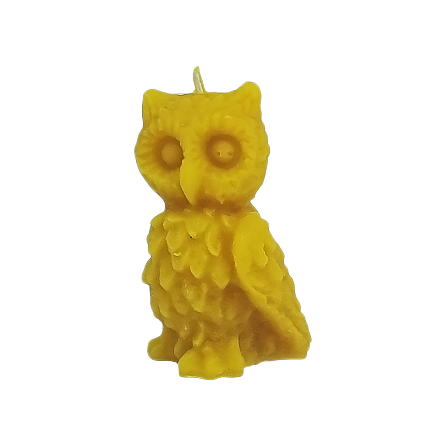 Handgefertigte Bienenwachs Eulenmotiv Kerze für besondere Anlässe
