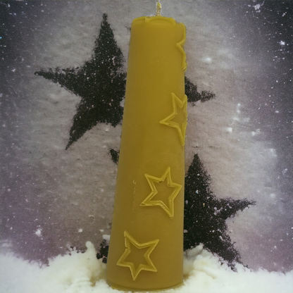 Große Bienenwachskerze mit Stern 