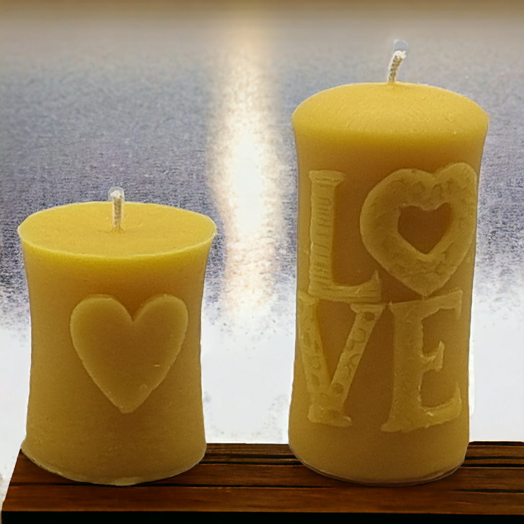 Muttertaggeschenk Kerzen aus Bienenwachs