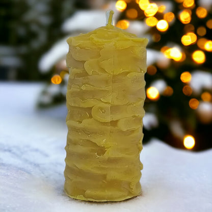 Stumpen mit Struktur aus Bienenwachs