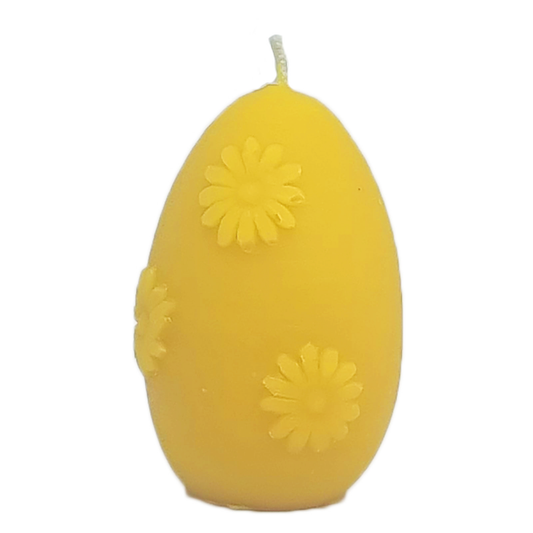 Handgefertigte Bienenwachskerze als Osterkerze - Osterei aus echtem Bienenwachs