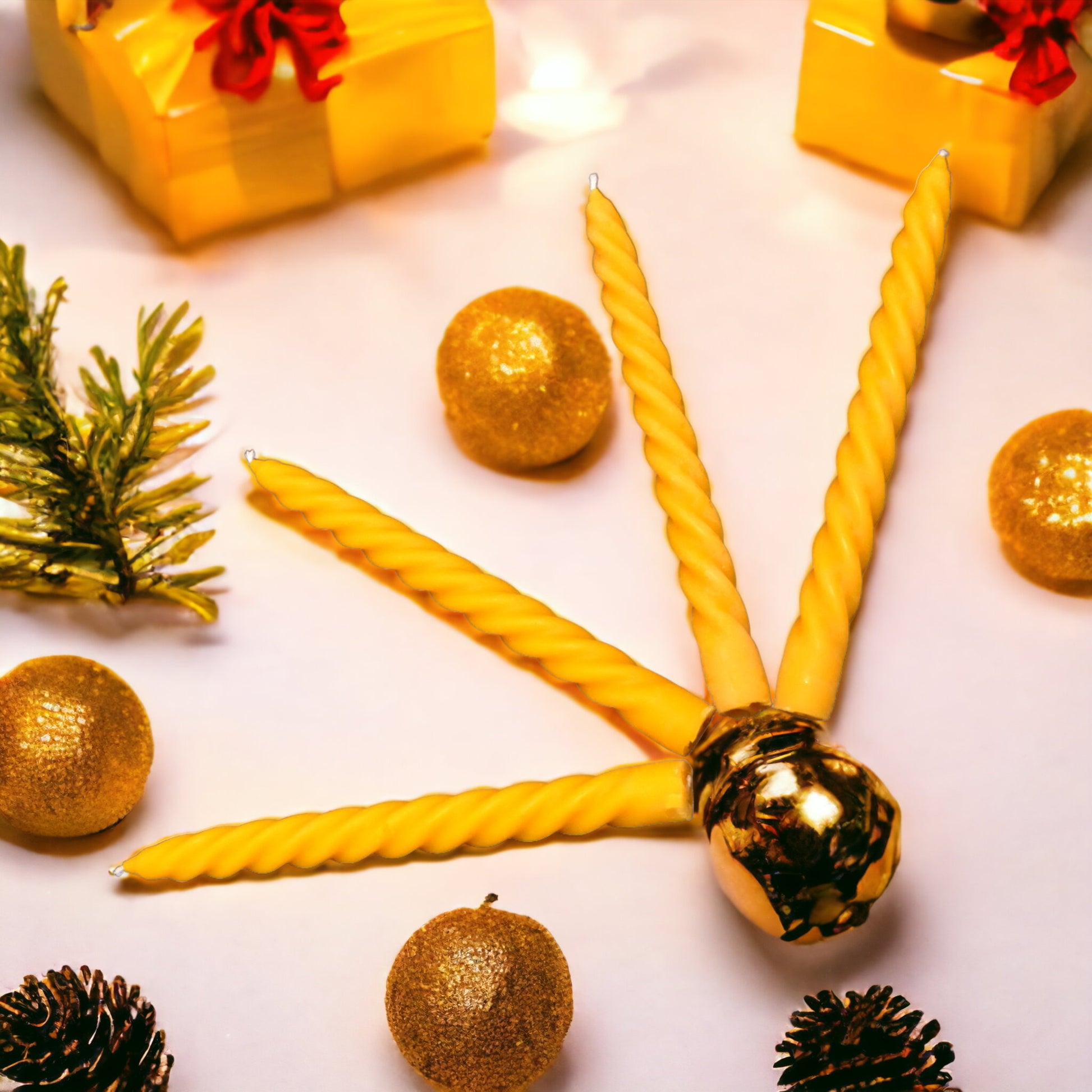 Tischkerze aus Bienenwachs