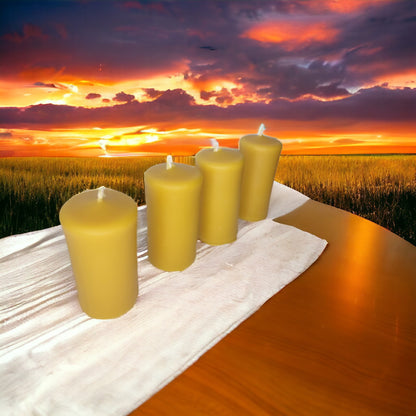 Stumpenkerzen aus Bienenwachs